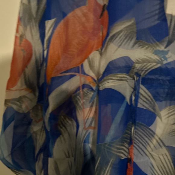 Exist Beach Swimwear Coverup Royal Flamingo One Size - Picture 3 of 6